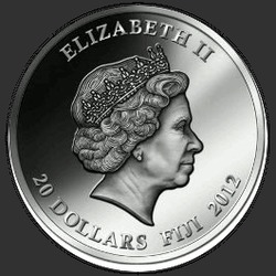 аверс 20 Dollari 2012 "Титаник, Сердце океана. Аметист"