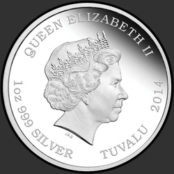 аверс 1$ (buck) 2014 "Дракон"