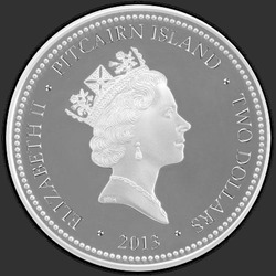 аверс 2 $ 2013 "Гигантский кокосовый краб"