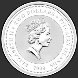 аверс 2 $ 2008 "Год Мыши"