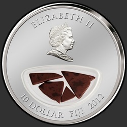 аверс 10 Dollari 2012 "Метеорит Эйби"