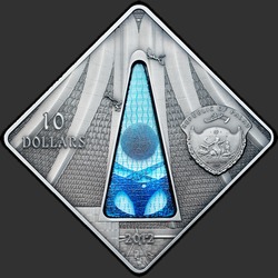 аверс 10 dolarjev 2012 "Собор Пресвятой Девы Марии (Бразилиа)"