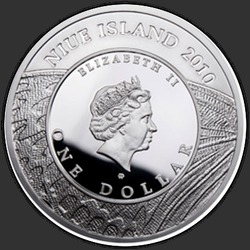 аверс 1$ (buck) 2010 "Бабочка Аполлон"