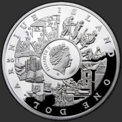 аверс 1$ (buck) 2011 "Письменность"