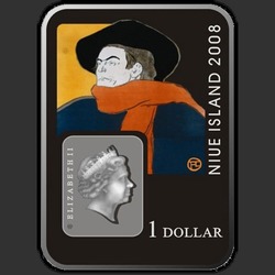 аверс 1$ (buck) 2008 "Тулуз Лотрек"