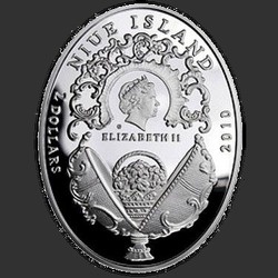 аверс 2 dollars 2010 "Яйцо Фаберже. Ландыши"