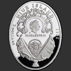 аверс 2 dollars 2011 "Яйцо Фаберже. Анютины глазки"