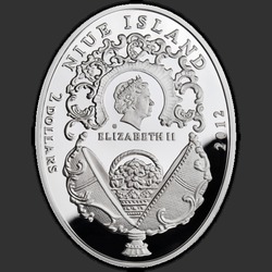 аверс 2 даляра 2012 "Яйцо Фаберже Лавровое дерево"