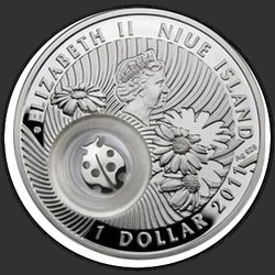 аверс 1$ (buck) 2011 "Божья коровка"