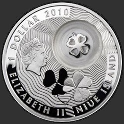 аверс 1$ (buck) 2010 "Четырехлистный клевер"