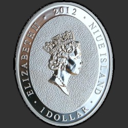аверс 1$ (buck) 2012 "Год дракона Космос"