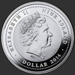 аверс 1$ (buck) 2014 "Год лошади (подковы)"