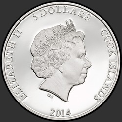 аверс 5 Dollari 2014 "Тина Мазе, Мировой рекорд"