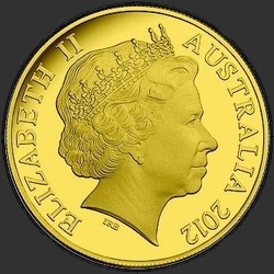 аверс 10 Dollari 2012 "Год дракона (Золото)"