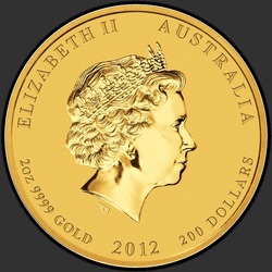 аверс 200 Dollari 2012 "Год Дракона"