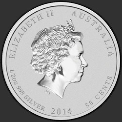 аверс 50¢ (half) 2014 "Год Лошади"