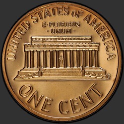 реверс 1¢ (penny) 1970 "USA - 1 Cent / 1970 - { "_": "S Sm Proof"}"