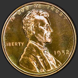 аверс 1¢ (penny) 1952 "USA - 1 Cent / 1952 - Důkaz"
