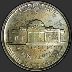 реверс 5¢ (nickel) 1942 "USA - 5 Cents / 1942 - {"_":"P"}"