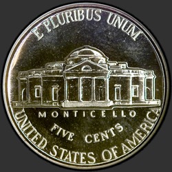 реверс 5¢ (nickel) 1956 "USA - 5 centů / 1956 - důkaz"