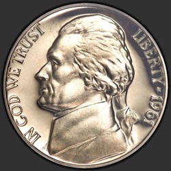 аверс 5¢ (nickel) 1961 "USA - 5 centů / 1961 - důkaz"