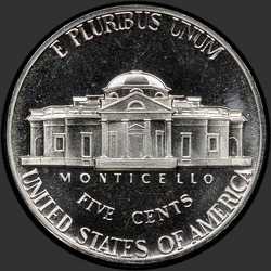 реверс 5¢ (nickel) 1971 "USA - 5 centů / 1971 - důkaz"