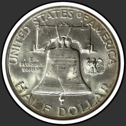 реверс 50¢ (half) 1959 "USA - 50 centů (půldolar) / 1959 - D"