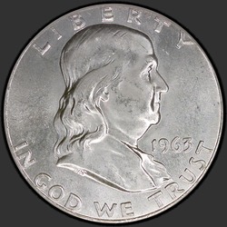 аверс 50¢ (half) 1963 "USA - 50 centů (půldolar) / 1963 - P"