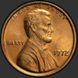 аверс 1¢ (penny) 1972 "USA - 1 Cent / 1972 - Dbl"