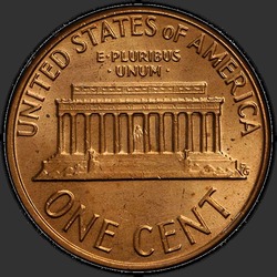 реверс 1¢ (пенни) 1977 "США - 1 Cent / 1977 - D"