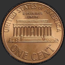 реверс 1¢ (penny) 1995 "USA - 1 Cent / 1995 - P"