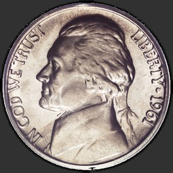 аверс 5¢ (nickel) 1961 "USA - 5 centů / 1961 - P"