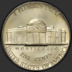 реверс 5¢ (никель) 1976 "USA - 5 Cents / 1976 - P"