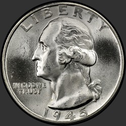 аверс 25¢ (квотер) 1945 "USA - Quarter / 1945 - D"