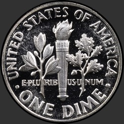 реверс 10¢ (дайм) 1957 "USA - Dime / 1957 - Proof"