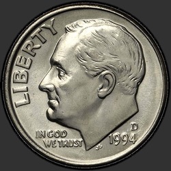 аверс 10¢ (dime) 1994 "USA - Dime / 1994 - D"
