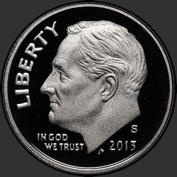 аверс 10¢ (дайм) 2013 "USA - Dime / 2013 - S Proof"