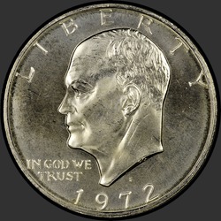 аверс 1$ (buck) 1972 "USA - 1 Dollar / 1972 - stříbrná"