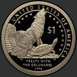 реверс 1$ (бак) 2013 "USA - 1 Dollar / 2013 - {"_":"S"}"