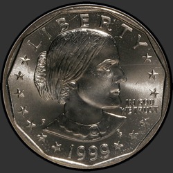 аверс 1$ (buck) 1999 "USA - 1 Dollar / 1999 - {"_":"P"}"