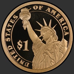 реверс 1$ (бак) 2007 "USA - 1 Dollar / 2007 - {"_":"S"}"