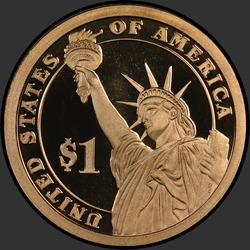 реверс 1$ (бак) 2007 "USA - 1 Dollar / 2007 - {"_":"S"}"