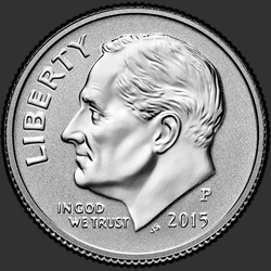 аверс 10¢ (дайм) 2015 "USA - Dime / 2015 / P"