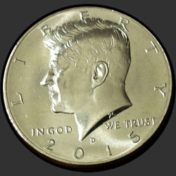 аверс 50¢ (халф) 2015 "USA - 50 Cents (Half Dollar) / 2015 / D"