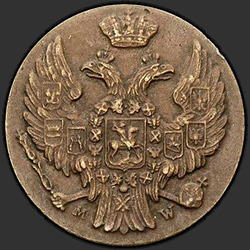 реверс 1 грош 1838 "1 cent 1838 MW. ocasní pera prohrábl"