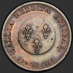 аверс 2 franků 1814 "2 franků v roce 1814 (zlato)"