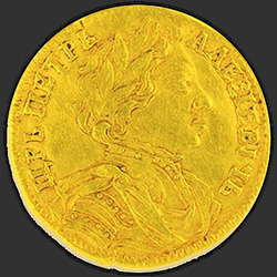 реверс 1 чырвонец 1712 "1 чырвонец 1712 года DLG. галава сярэдняя"