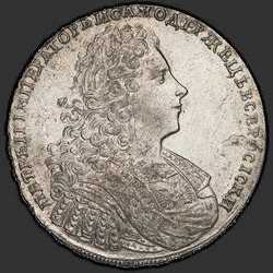 реверс 1 rubla 1728 "1 rubla 1728 "Tüüp 1728 - PEA osadest silt". Mis täht rinnal"