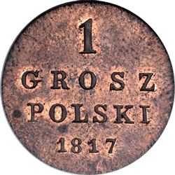 реверс 1 грош 1817 "1 грош 1817 года IB. "орел 1816""