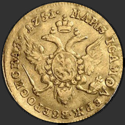 аверс 1 chervonetz 1751 "1 dukát 1751 "EAGLE". MAR.13"